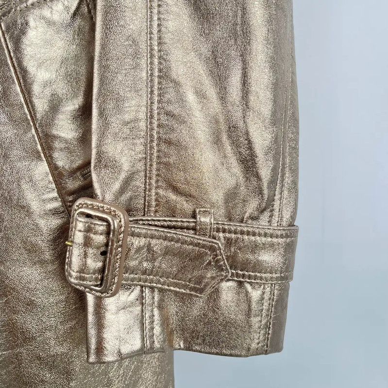 Burberry Burberry S Gold Women's Trench Coat Size S / US 4 / IT 40 - 5 Thumbnail