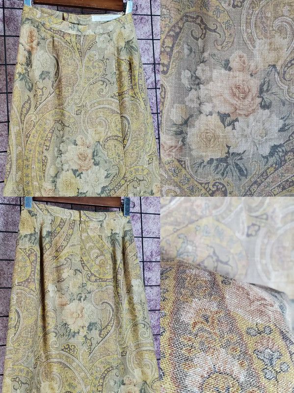 Burberry Burberry Floral Maxi Skirt in Coffee Brown Size 23" - 3 Thumbnail