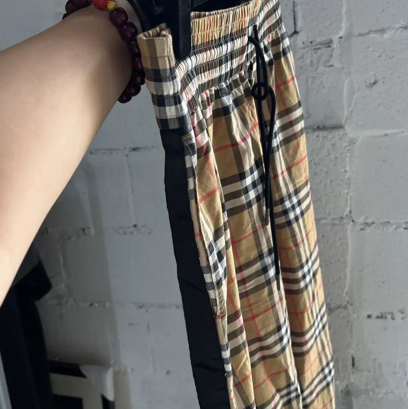 Burberry Burberry Khaki Check Cotton Casual Trousers Size 23" - 3 Thumbnail