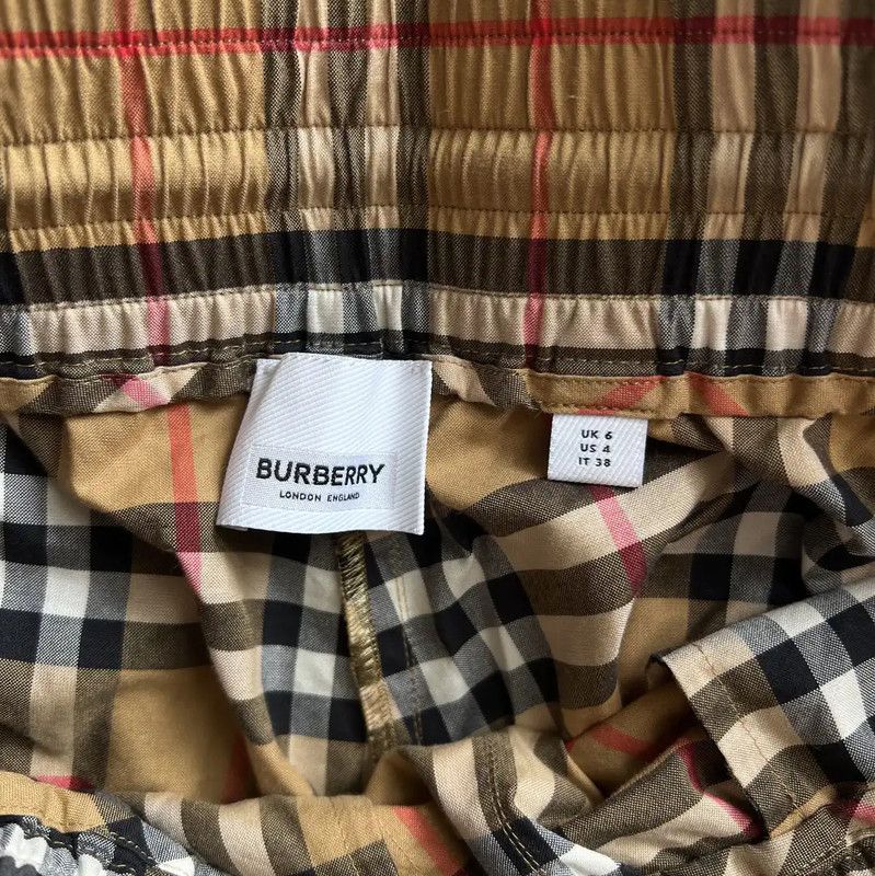 Burberry Burberry Khaki Check Cotton Casual Trousers Size 23" - 4 Thumbnail