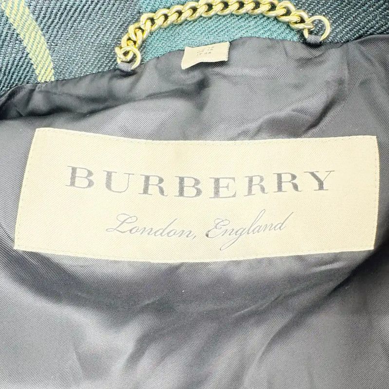 Burberry Burberry Blue Wool Women's Coat Size S Size S / US 4 / IT 40 - 3 Thumbnail