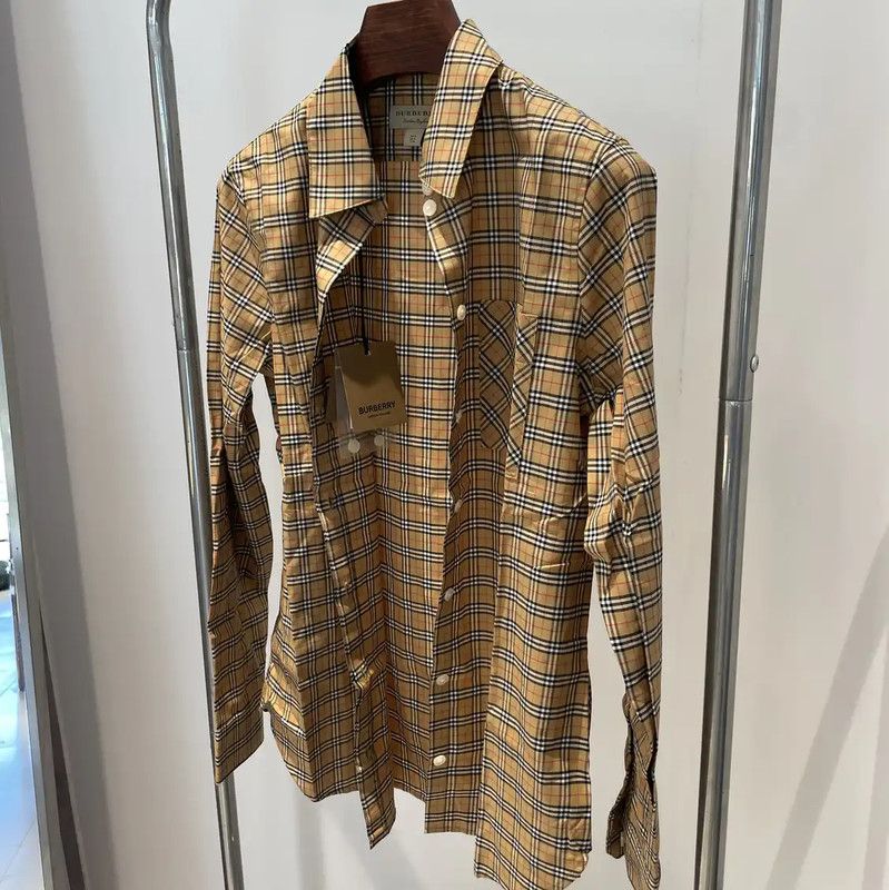 Burberry Burberry Long Sleeve Brown Check Shirt Size S / US 4 / IT 40 - 3 Thumbnail