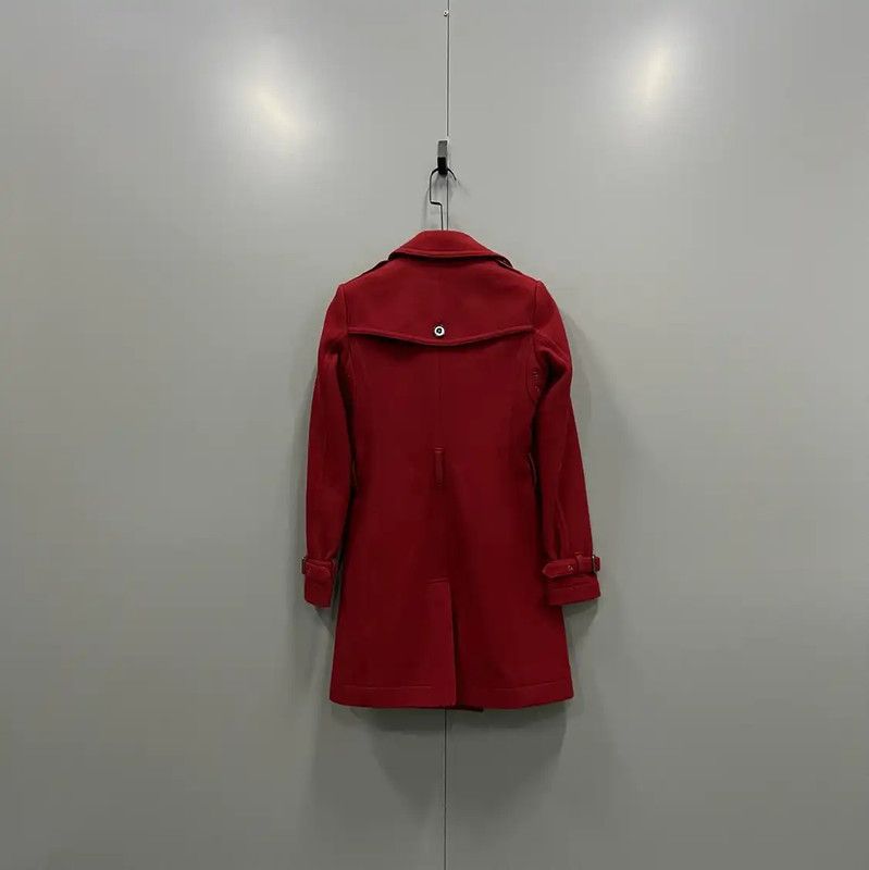 Burberry Burberry Red Cotton Mid-Length Coat Size ONE SIZE - 2 Thumbnail