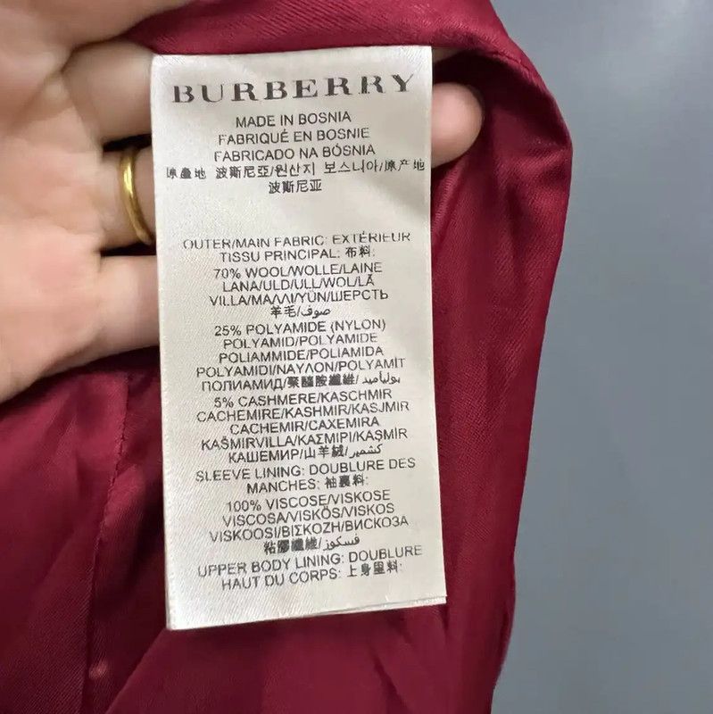 Burberry Burberry Red Cotton Mid-Length Coat Size ONE SIZE - 3 Thumbnail
