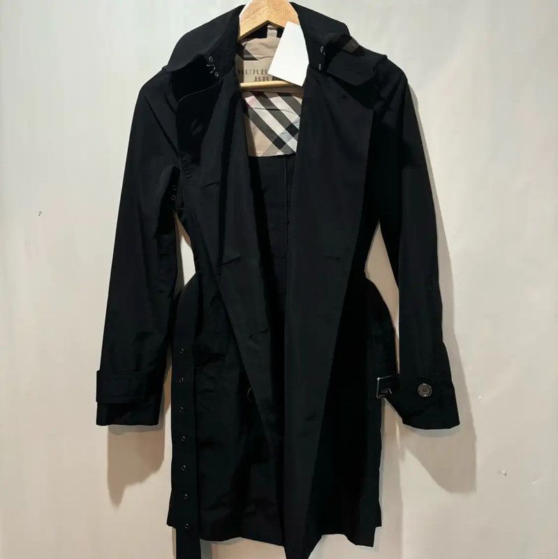 Burberry Burberry Women's Black Trench Coat for Spring Size XXS / US 00 / IT 34 - 4 Thumbnail