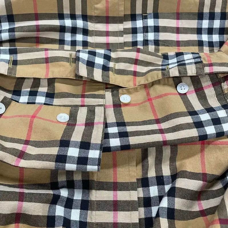 Burberry Burberry Women's Cotton Dress in Light Brown Size S / US 4 / IT 40 - 4 Thumbnail