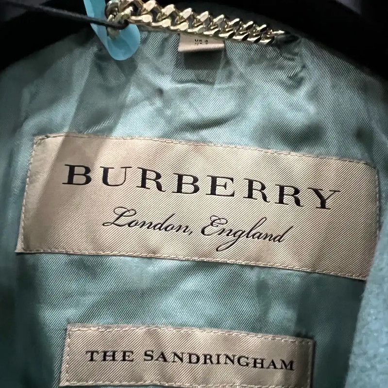 Burberry Burberry Blue Cotton Long Coat for Women Size ONE SIZE - 4 Thumbnail