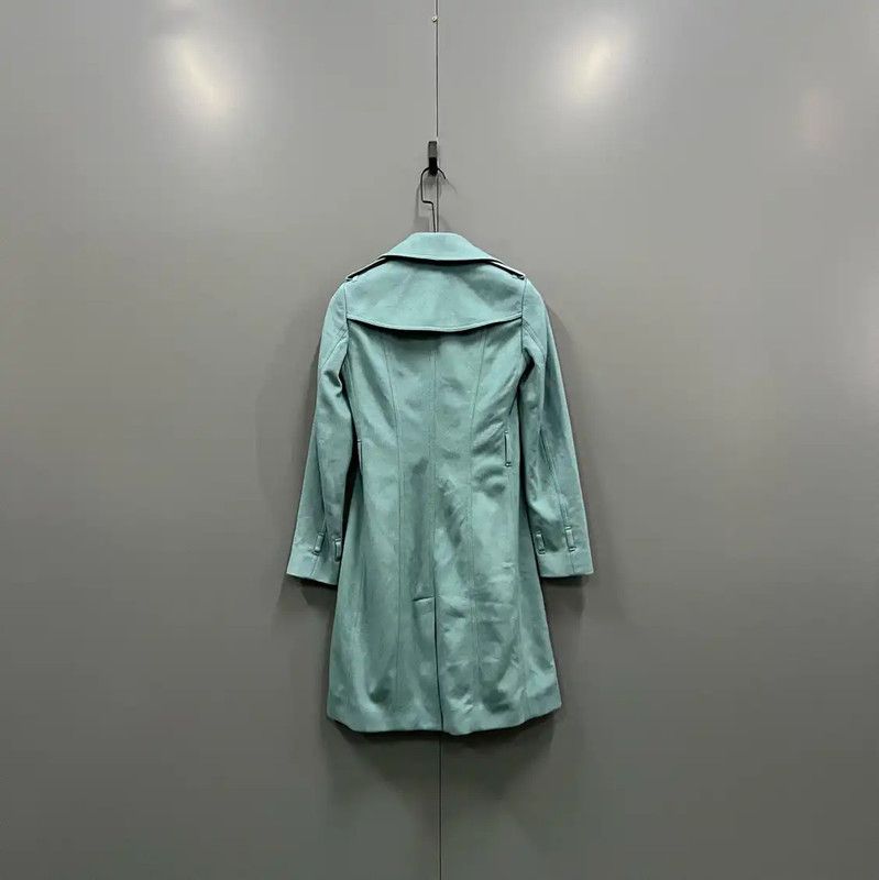 Burberry Burberry Blue Cotton Long Coat for Women Size ONE SIZE - 2 Thumbnail