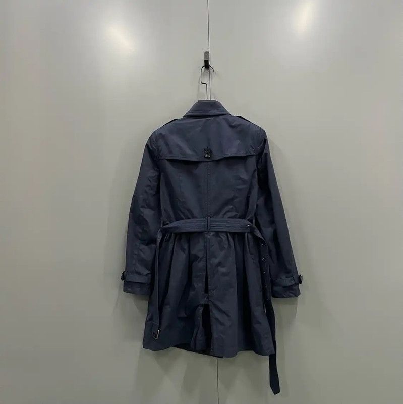 Burberry Burberry Spring Autumn Dark Blue Cotton Trench Coat Size ONE SIZE - 2 Thumbnail