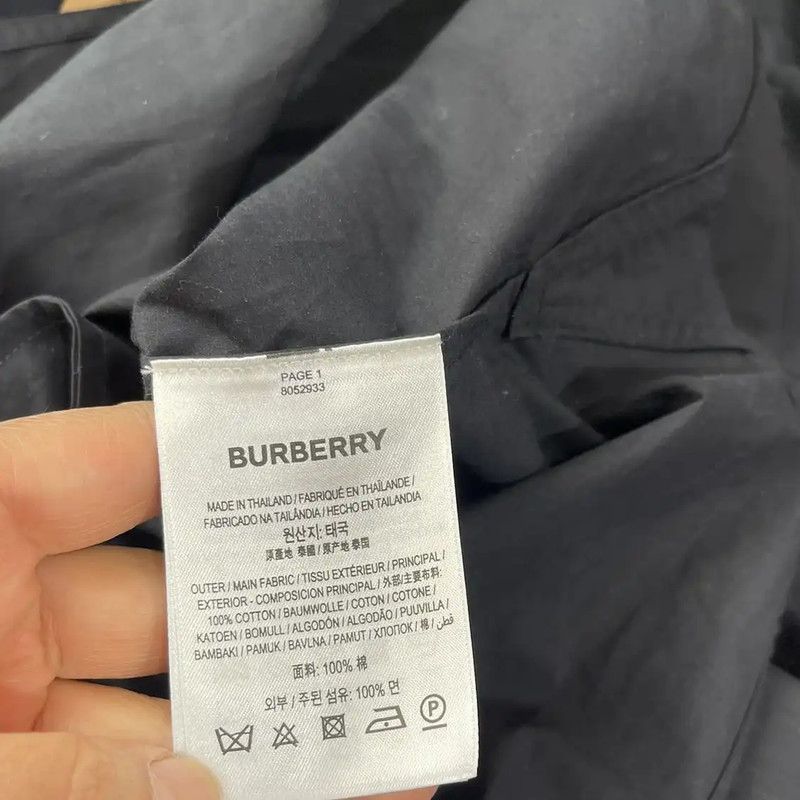 Burberry Burberry Black Cotton Long Sleeve Dress XS Size XS / US 0-2 / IT 36-38 - 7 Thumbnail