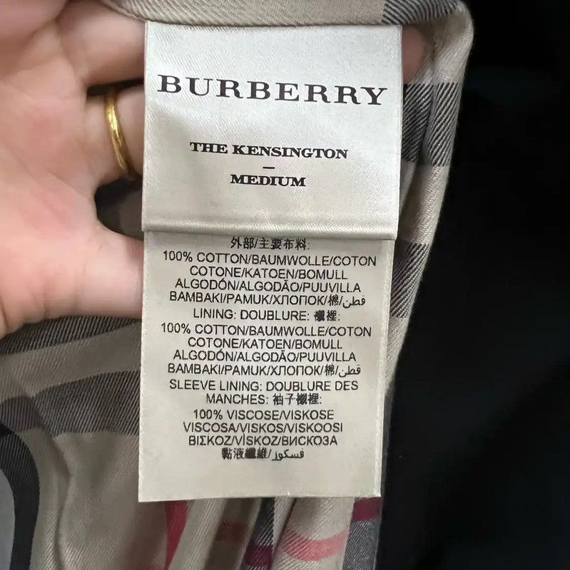 Burberry Burberry Black Cotton Long Coat for Women Size ONE SIZE - 3 Thumbnail