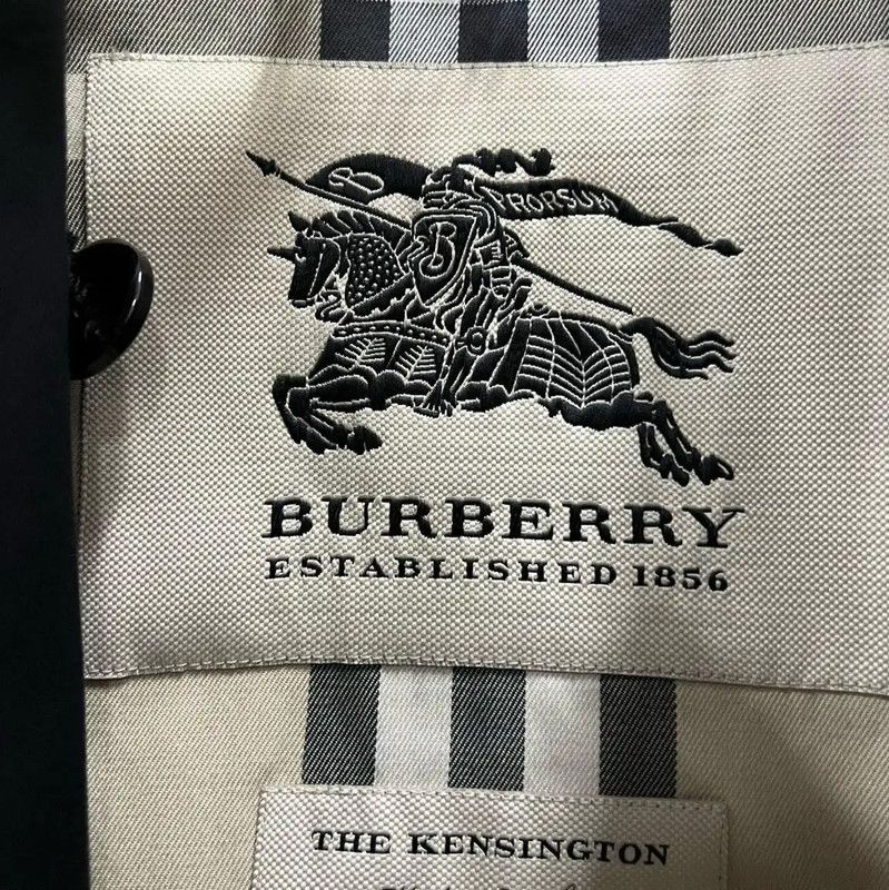 Burberry Burberry Black Cotton Long Coat for Women Size ONE SIZE - 4 Thumbnail
