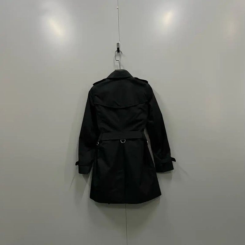 Burberry Burberry Black Cotton Long Coat for Women Size ONE SIZE - 2 Thumbnail