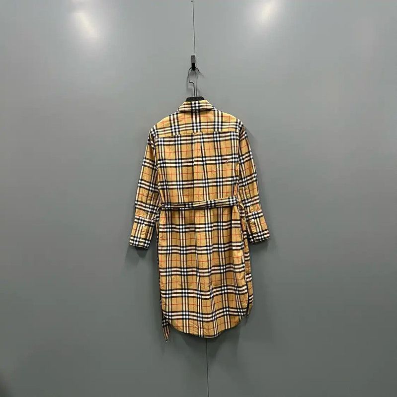 Burberry Long Sleeve Khaki Dress for Women