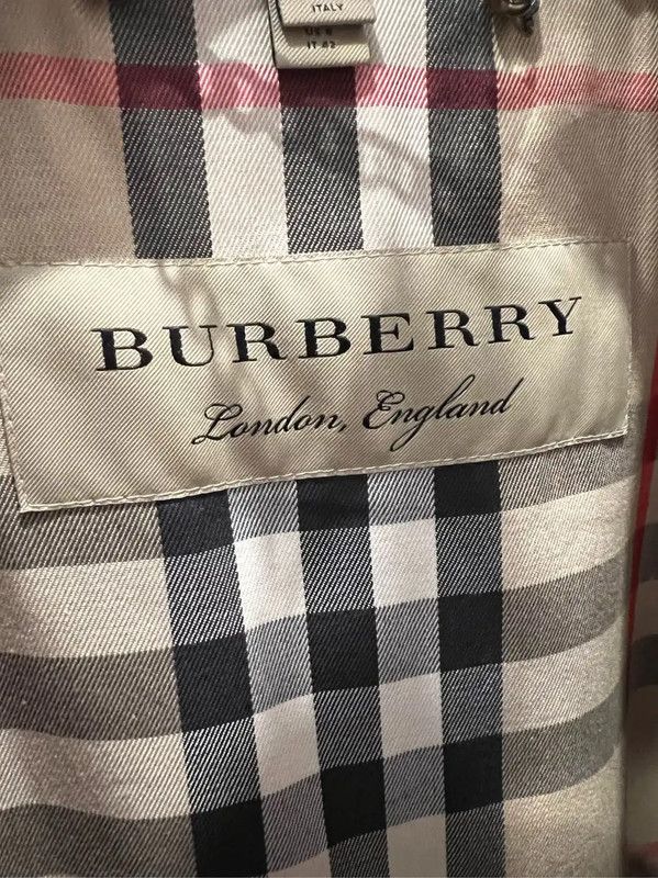 Burberry Burberry Women's Pink Check Polyester Trench Coat Size S / US 4 / IT 40 - 5 Thumbnail