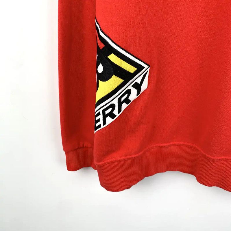 Burberry Burberry Red Cotton Women's Sweatshirt Size M / US 6-8 / IT 42-44 - 4 Thumbnail