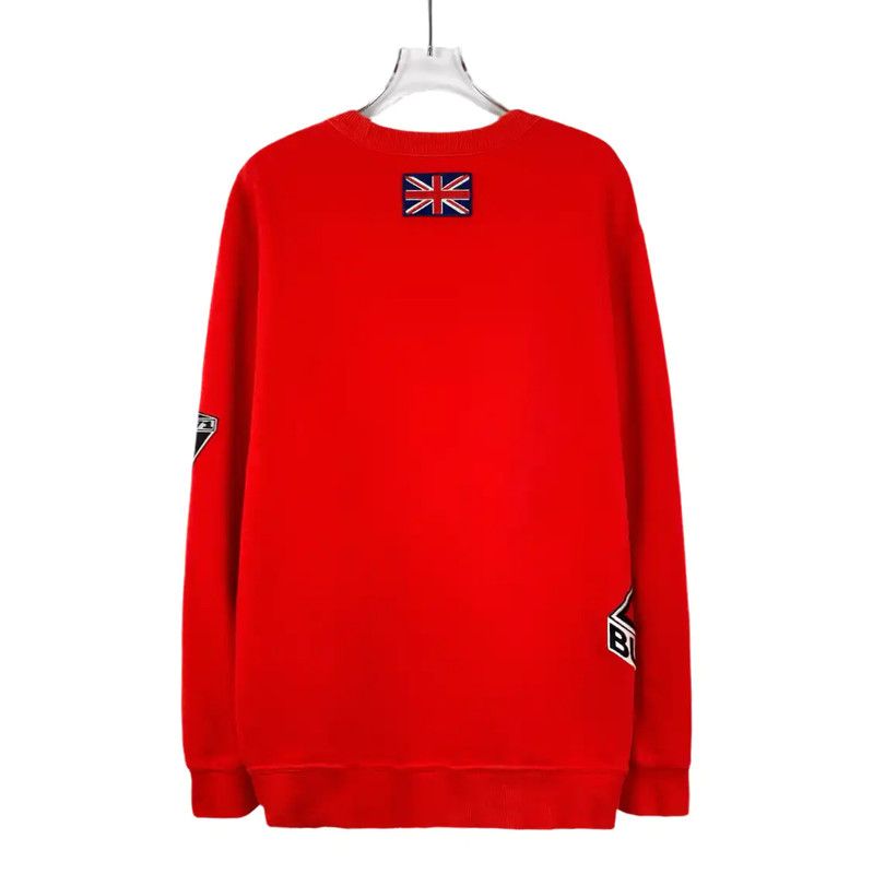 Burberry Burberry Red Cotton Women's Sweatshirt Size M / US 6-8 / IT 42-44 - 2 Thumbnail