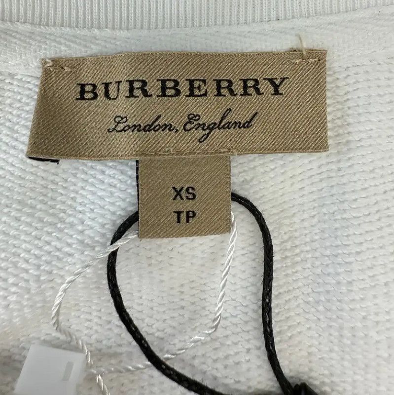 Burberry Burberry White Cotton Women's Sweatshirt Size XS / US 0-2 / IT 36-38 - 3 Thumbnail