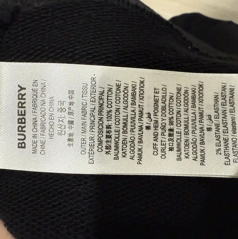 Burberry Burberry Black Cotton Sweatshirt for Women Size S / US 4 / IT 40 - 3 Thumbnail