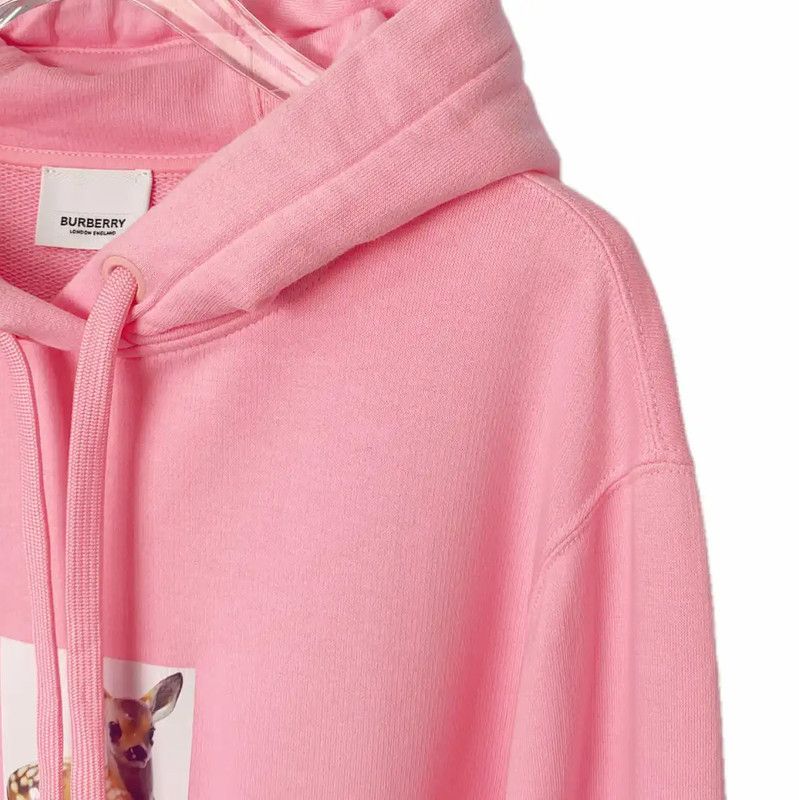 Burberry Burberry Pink Cotton Women's Hoodie Size S / US 4 / IT 40 - 4 Thumbnail