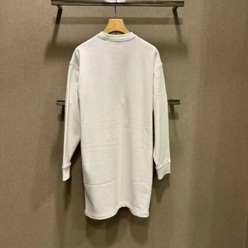 Burberry Burberry White Cotton Logo Sweatshirt Size L / US 10 / IT 46 - 4 Thumbnail