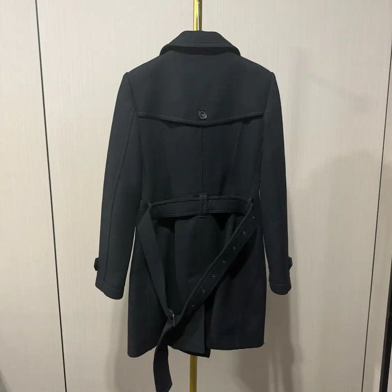 Burberry Burberry Black Wool Women's Coat S Size Size S / US 4 / IT 40 - 2 Thumbnail