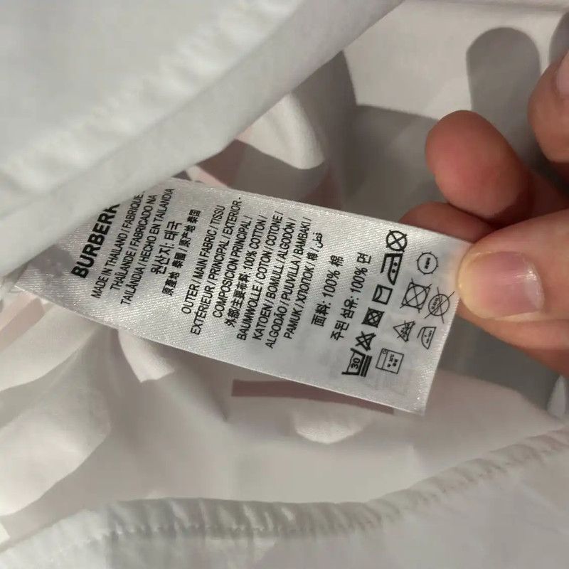 Burberry Burberry White Cotton Graphic Logo Shirt Size XS / US 0-2 / IT 36-38 - 5 Thumbnail