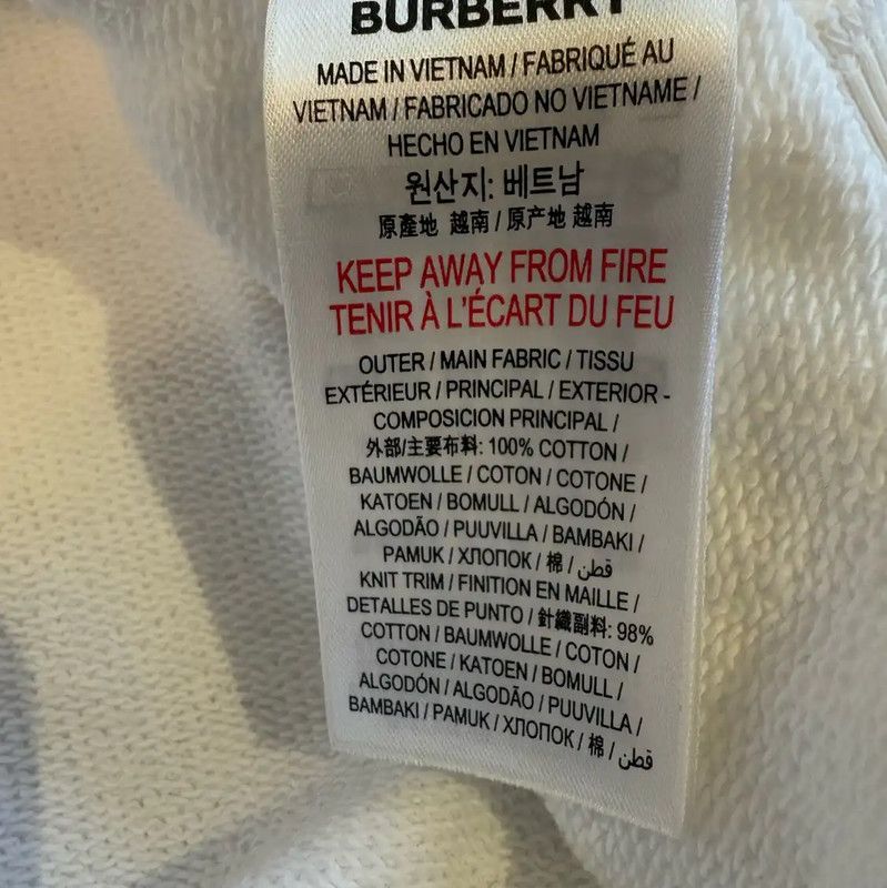 Burberry Burberry Women's White Cotton Sweatshirt Size S / US 4 / IT 40 - 6 Thumbnail