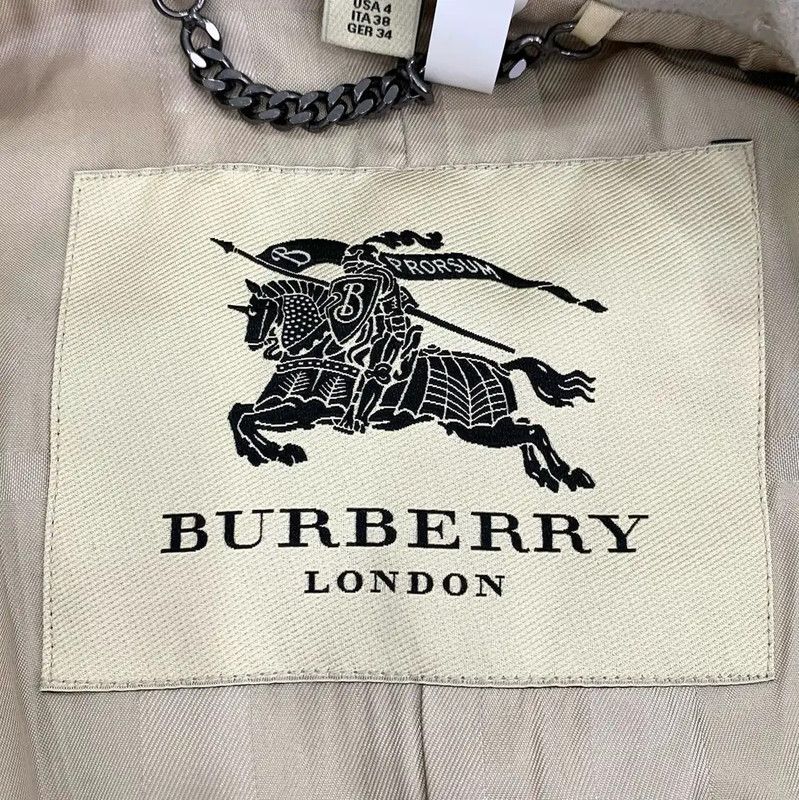 Burberry Burberry Beige Wool Women's Coat Size S / US 4 / IT 40 - 5 Thumbnail