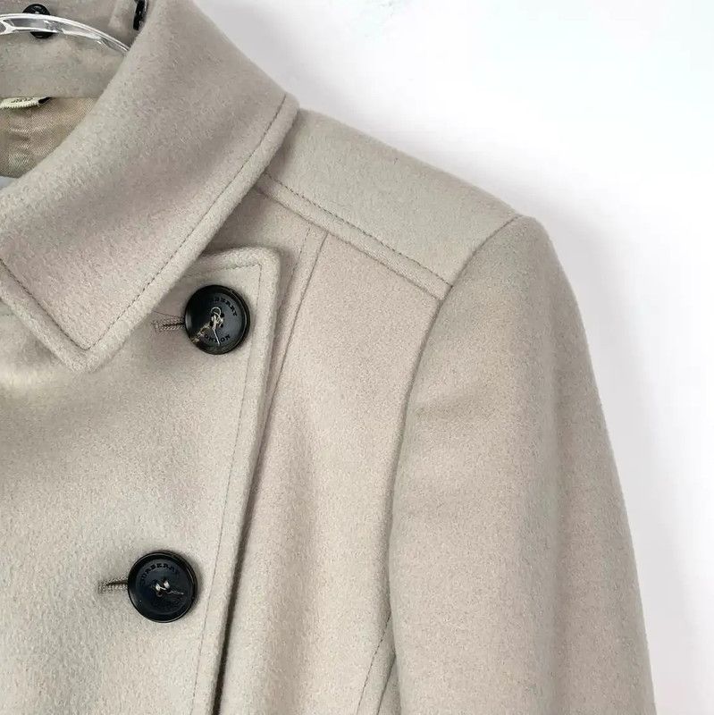 Burberry Burberry Beige Wool Women's Coat Size S / US 4 / IT 40 - 3 Thumbnail