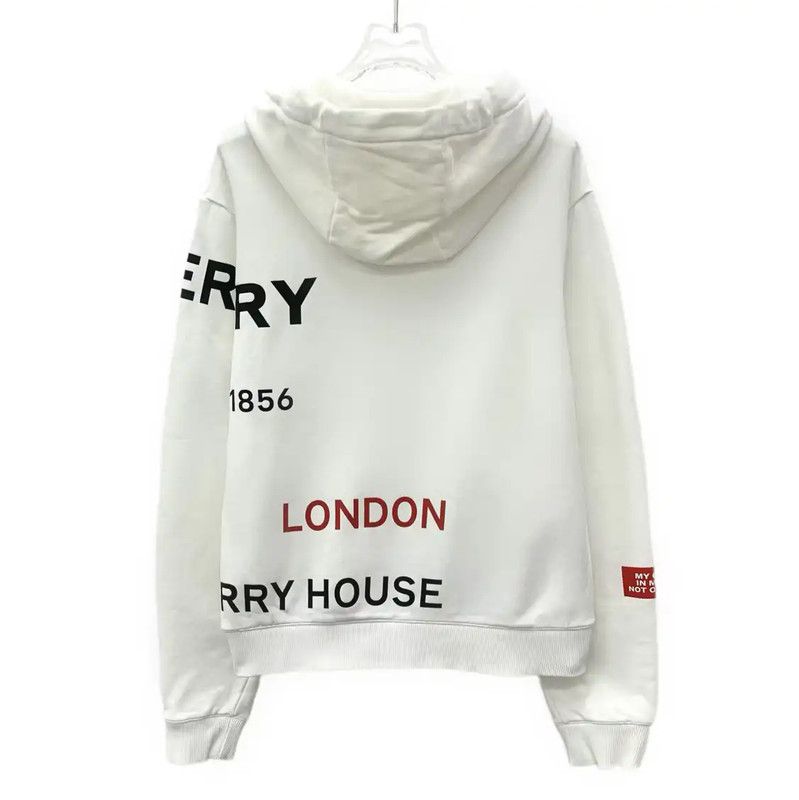 Burberry Burberry White Cotton Women's Sweatshirt Size XS / US 0-2 / IT 36-38 - 2 Thumbnail