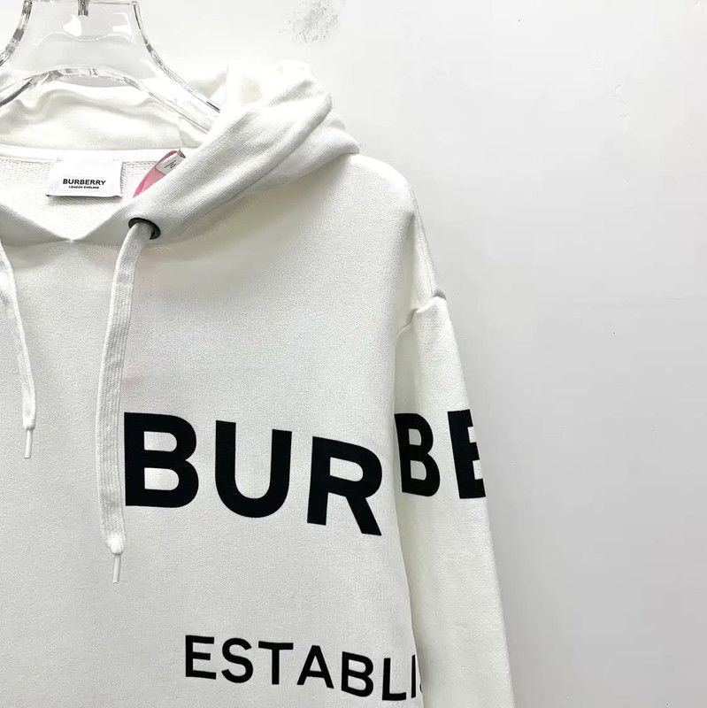Burberry Burberry White Cotton Women's Sweatshirt Size XS / US 0-2 / IT 36-38 - 3 Thumbnail