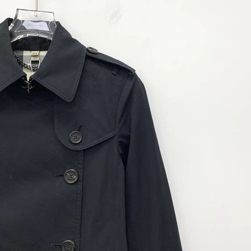 Burberry Burberry Women's Black Cotton Trench Coat Size XS / US 0-2 / IT 36-38 - 3 Thumbnail