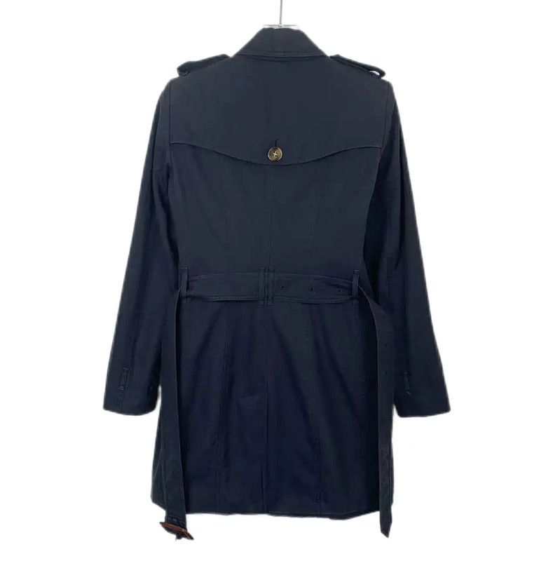 Burberry Burberry Women's Navy Cotton Trench Coat Size S / US 4 / IT 40 - 2 Thumbnail