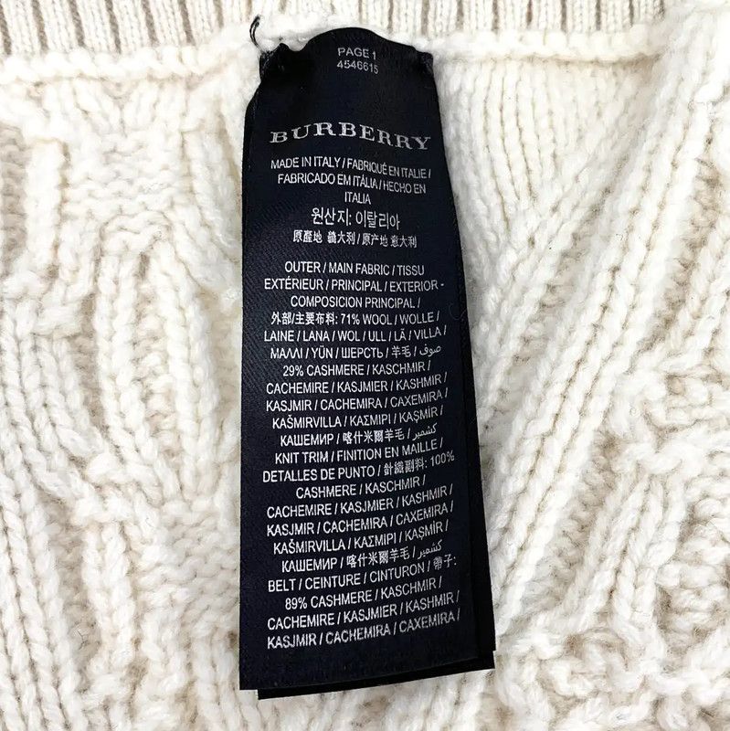 Burberry Burberry Beige Wool Cardigan for Women Size S / US 4 / IT 40 - 6 Thumbnail