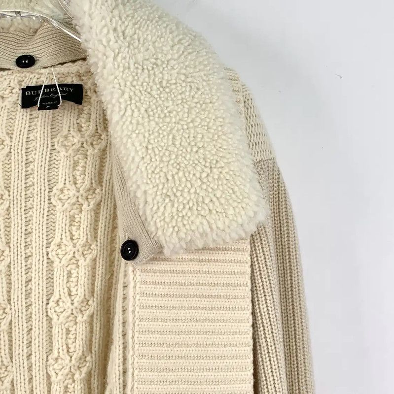Burberry Burberry Beige Wool Cardigan for Women Size S / US 4 / IT 40 - 3 Thumbnail