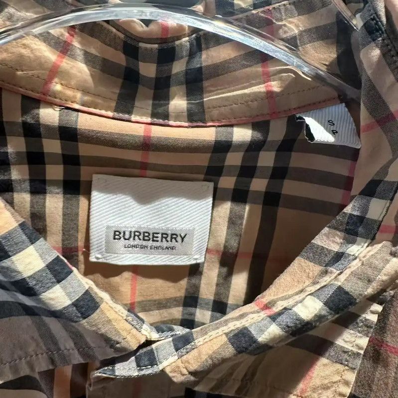 Burberry Burberry Khaki Cotton Short Sleeve Shirt Size S / US 4 / IT 40 - 3 Thumbnail