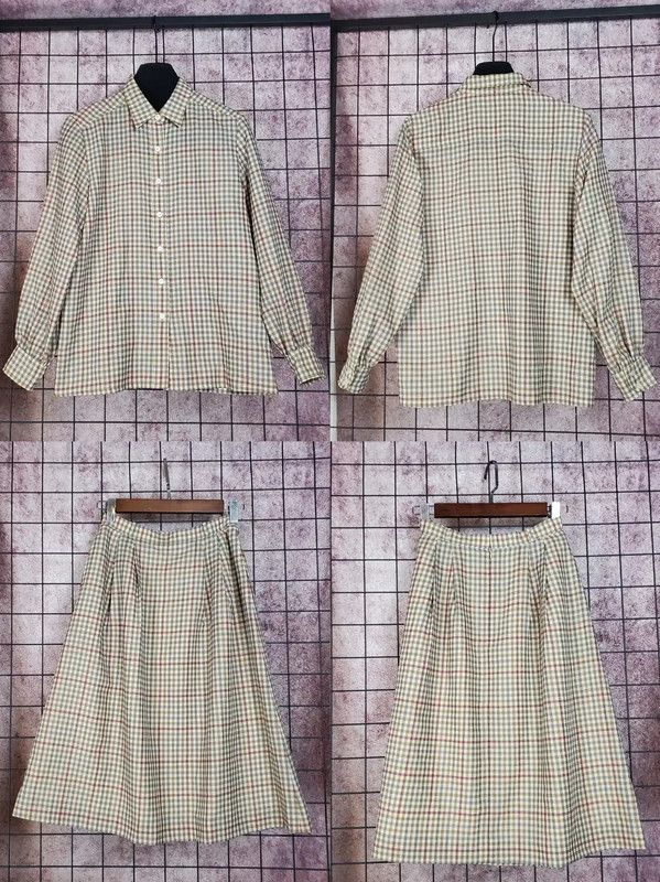 Burberry Burberry Women's Brown Wool Plaid Long Sleeve Shirt Size M / US 6-8 / IT 42-44 - 3 Thumbnail