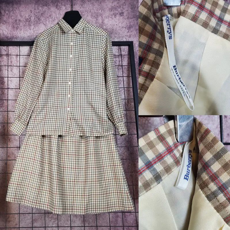 Burberry Burberry Women's Brown Wool Plaid Long Sleeve Shirt Size M / US 6-8 / IT 42-44 - 2 Thumbnail