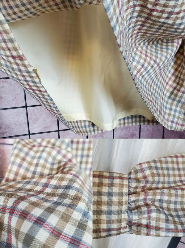 Burberry Burberry Women's Brown Wool Plaid Long Sleeve Shirt Size M / US 6-8 / IT 42-44 - 8 Thumbnail