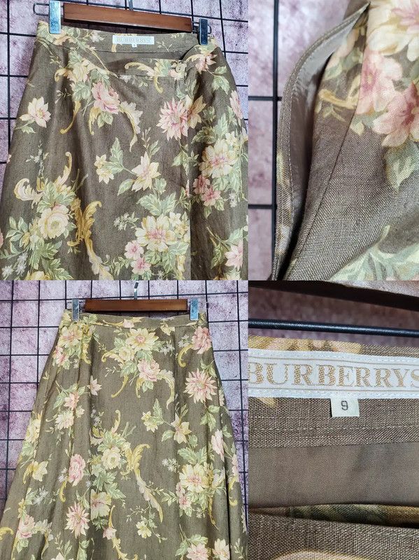 Burberry Burberry Floral A-Line Midi Skirt Size 23" - 5 Thumbnail