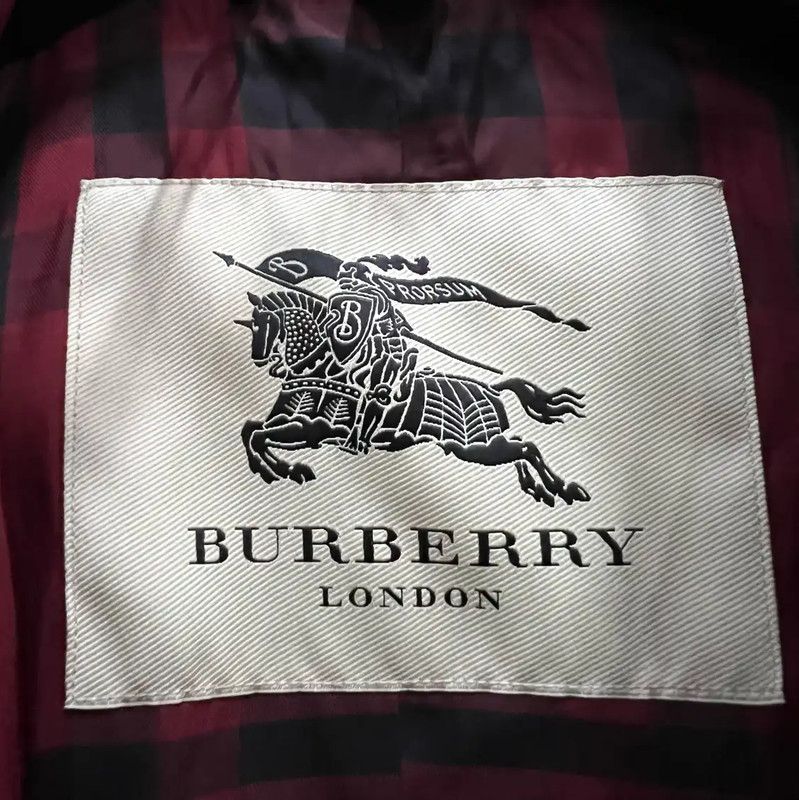 Burberry Burberry Red Cotton Mid-Length Coat Size ONE SIZE - 4 Thumbnail