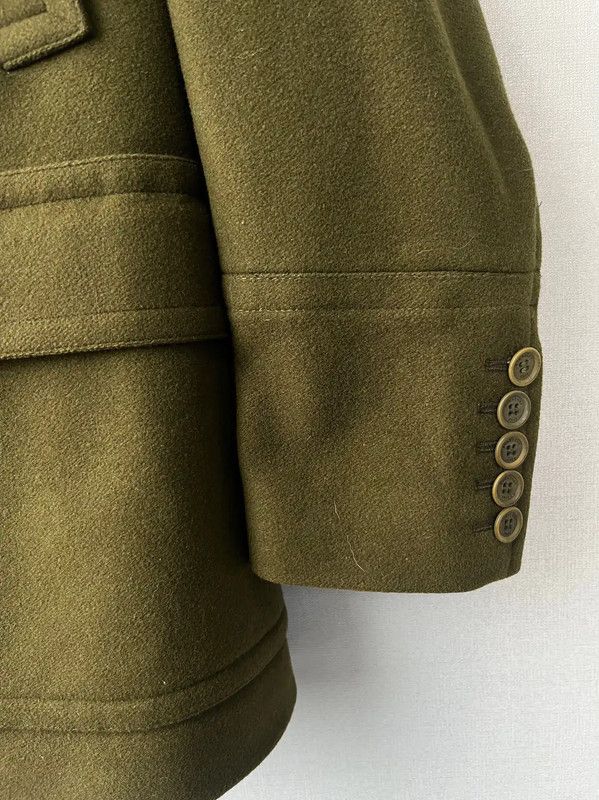 Burberry Burberry Green Wool Long Coat for Women Size L / US 10 / IT 46 - 7 Thumbnail
