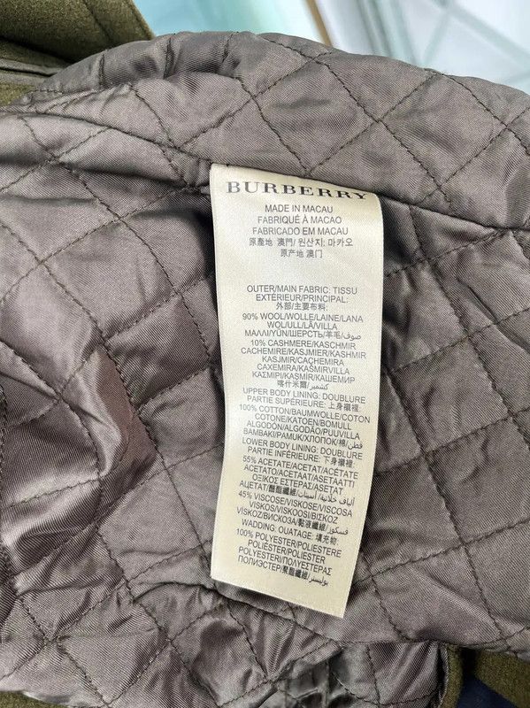 Burberry Burberry Green Wool Long Coat for Women Size L / US 10 / IT 46 - 5 Thumbnail
