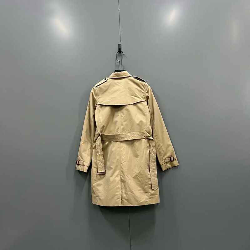 Burberry Burberry Khaki Cotton Mid-Length Women's Coat Size ONE SIZE - 2 Thumbnail
