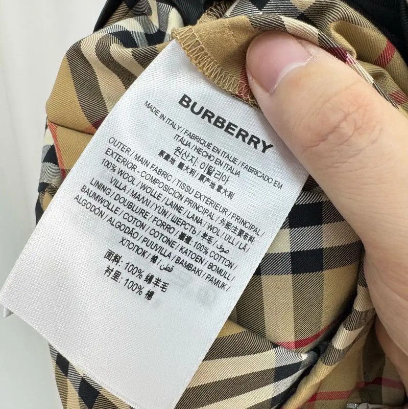 Burberry Burberry Brown Wool Check Logo Trousers for Women Size 23" - 7 Thumbnail