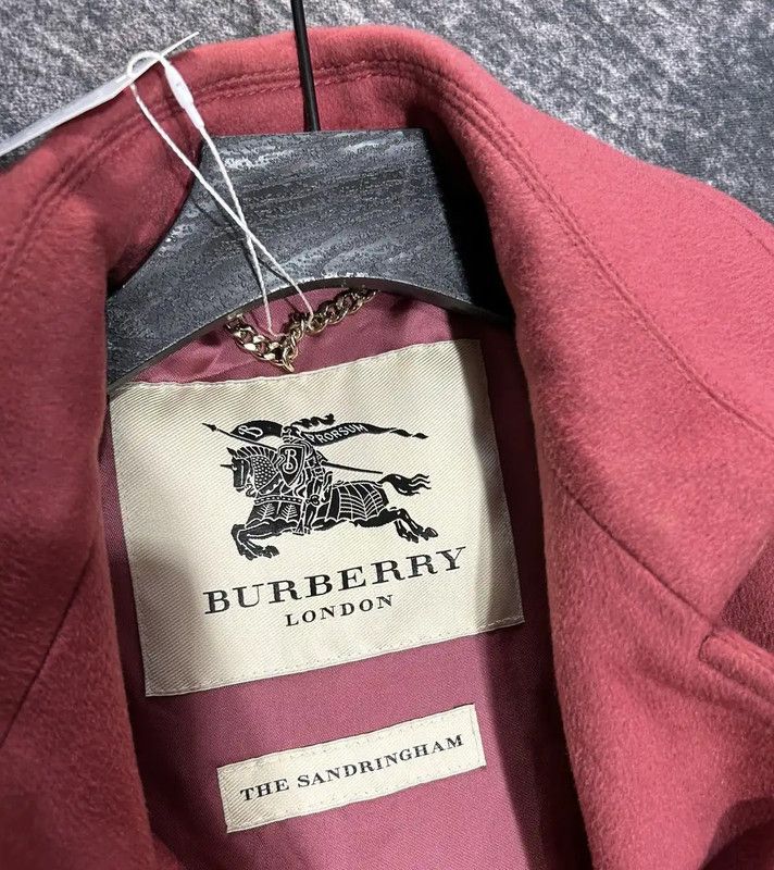 Burberry Coral Pink Mid-Length Cashmere Coat