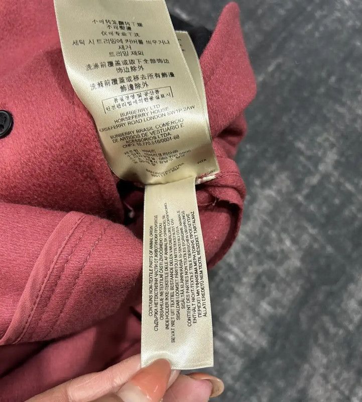 Burberry Coral Pink Mid-Length Cashmere Coat