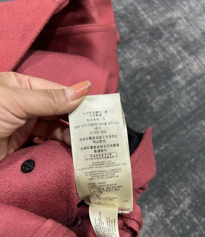 Burberry Coral Pink Mid-Length Cashmere Coat