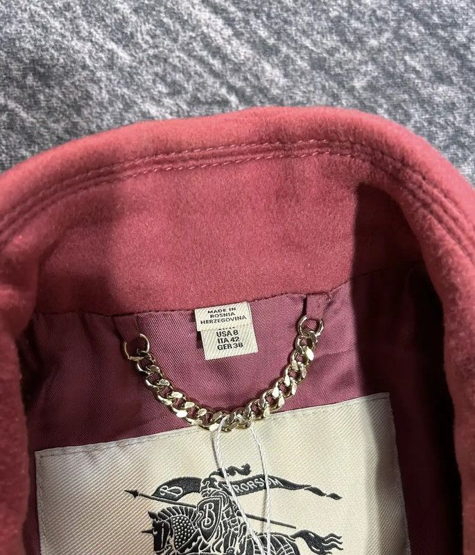 Burberry Coral Pink Mid-Length Cashmere Coat